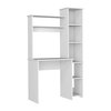 Tuhome Versalles Writintg Desk, Two Superior Shelves, Five Cubbies, White ELB5540